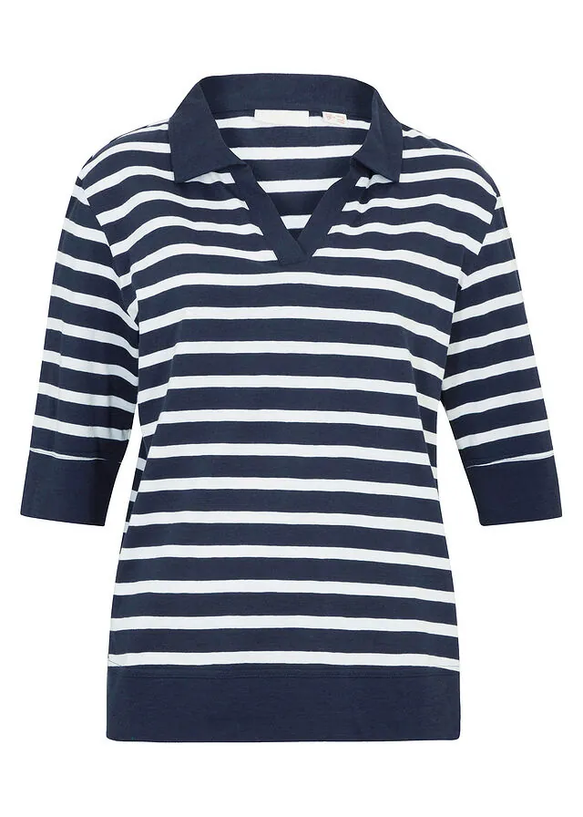 Polo de mezcla de algodón y viscosa