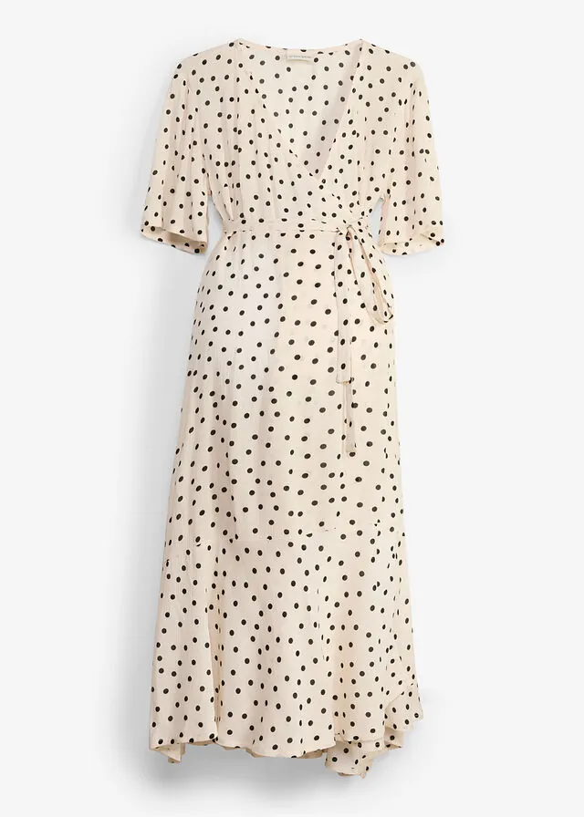 Vestido premamá/de lactancia 2 en 1 de crepé de viscosa fluida