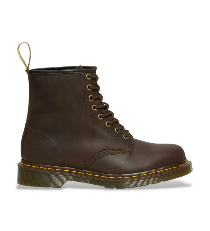 Dr Martens para hombre. 11822203 Botas de piel 1460 Crazy Horse marrón (36), Plano, 1 a 3cm, Cordones, Casual