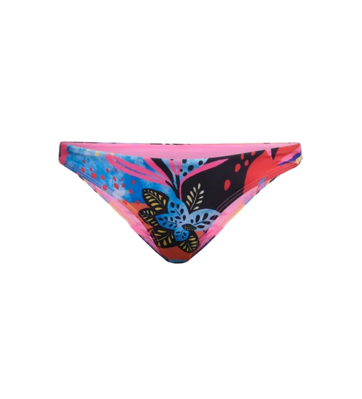 Superdry para mujer. W3010405A Braguita de bikini atrevida tropical multicolor (L), Beachwear, Poliéster Reciclado, Sostenible