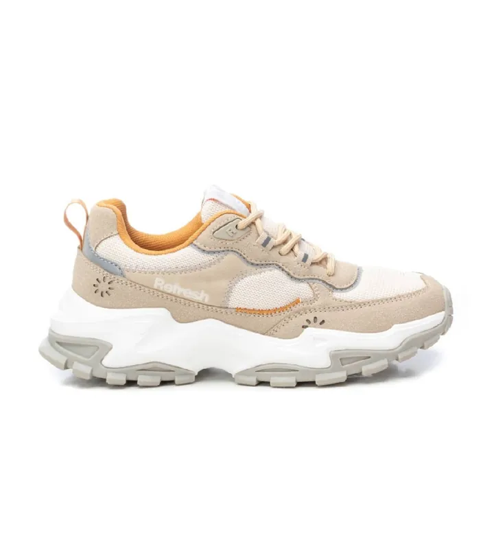 Refresh para mujer. 17240403-BEIGE Zapatillas 172404 beige (36), Plano, Cordones, Casual