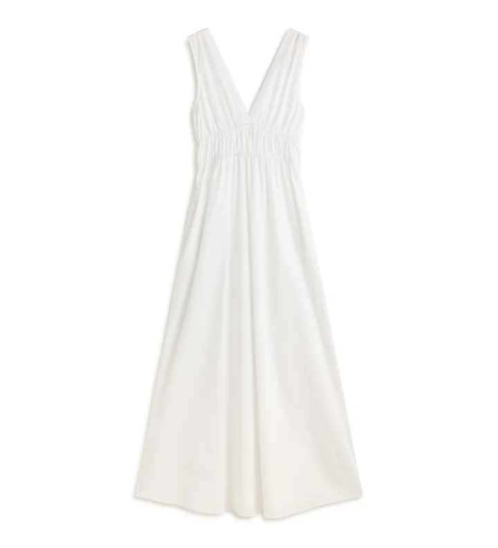 ECOALF para mujer. MCWGADRBORNI0349S24-000 Vestido Bornite blanco (S), Casual, Sin mangas / Tirantes, Lyocell, Algodón Orgánico, Sostenible