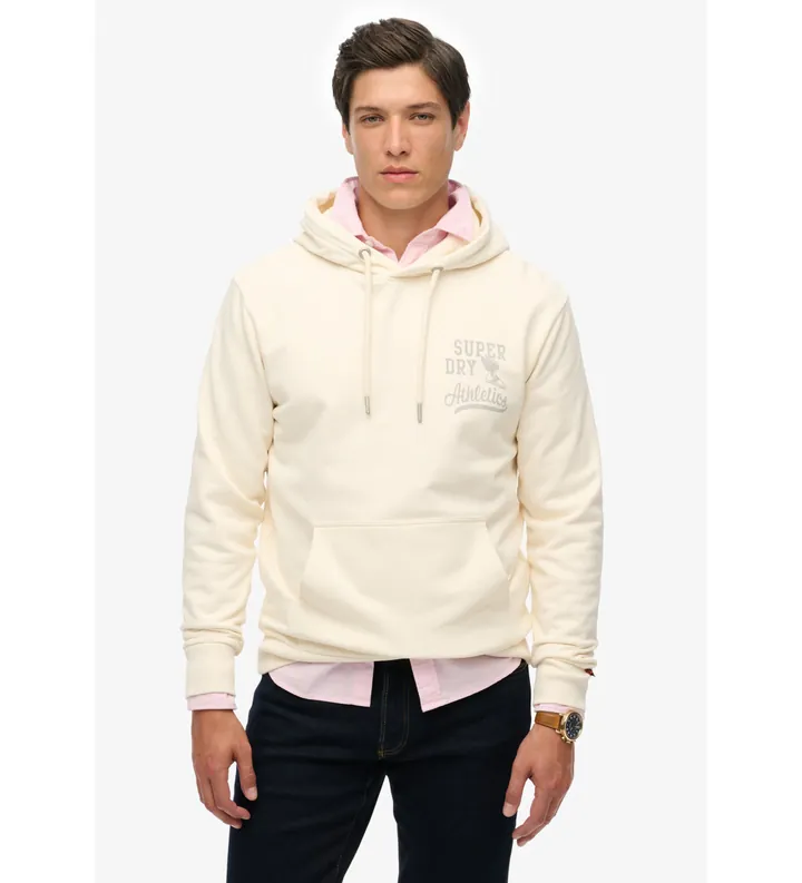 Superdry para hombre. M2014091A Sudadera Athletic Ess beige (L), Casual, Algodón