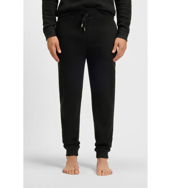 BOSS para hombre. 50540577 Pantalón Structure negro (L), Homewear, Algodón