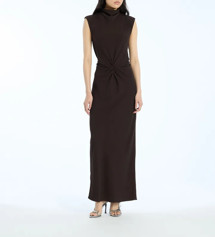 Rotate para mujer. 1155731667 Vestido Estrel marrón (34), Fiesta, Clásico, Sin mangas / Tirantes, Poliéster Reciclado, Sostenible