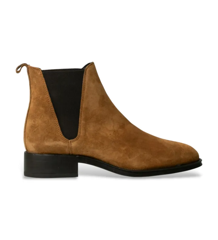 Alpe para mujer. 234911 Botines de piel Couture cuero (37), Marrón, 3 a 5cm, Cremallera, Casual