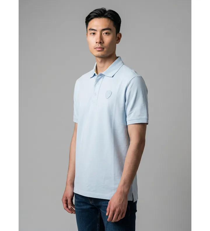 Blauer para hombre. 26SBLUT02298 Polo Albans azul (M), Casual, Algodón, Manga corta