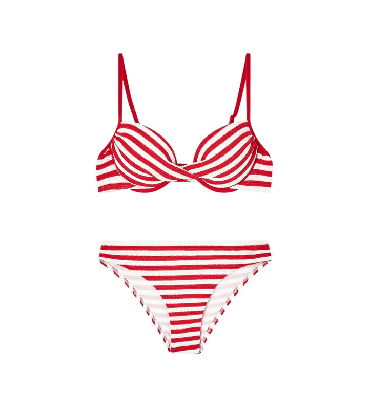 EA7 para mujer. 7W001483_AF24572 Bikini Water rojo (M), Beachwear, Viscosa