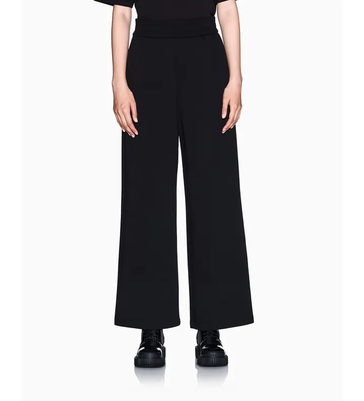 A|X Armani Exchange para mujer. XW001830AF10818UC001 Pantalones cintura elástica negro (L), Algodón, Clásico