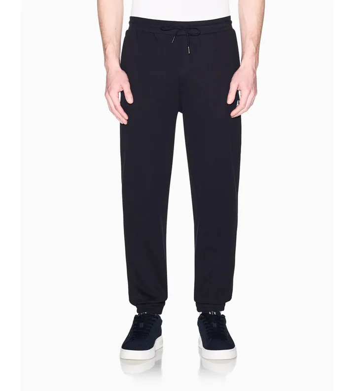 A|X Armani Exchange para hombre. XM002447AF22124UB101 Pantalón Diagonal marino (L), Casual, Deportivo, Algodón