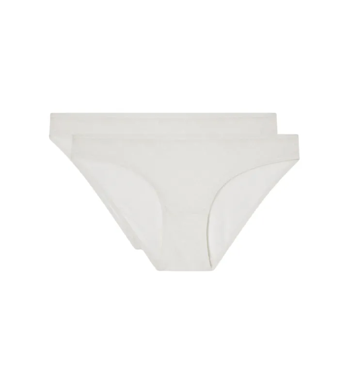 Emporio Armani para mujer. EW000403_AF19030 Set de 2 Braguitas Monogram Mesh blanco (L), Homewear, Poliamida