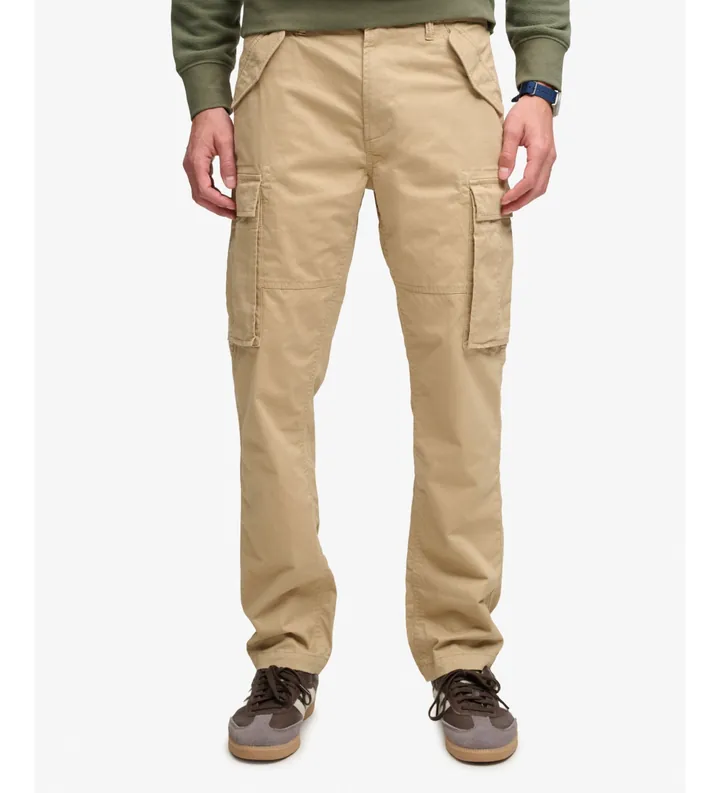 Superdry para hombre. M7011511A Pantalón cargo Slim Taper beige (30/32), Casual, Algodón