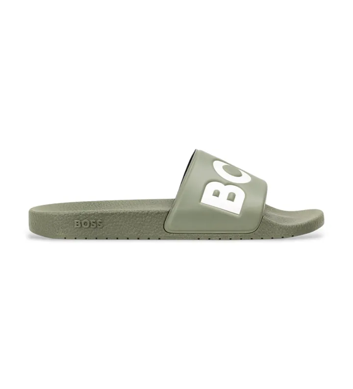 BOSS para hombre. 50536835 Chanclas Aryeh verde (42), Plano, Ninguno, Beachwear
