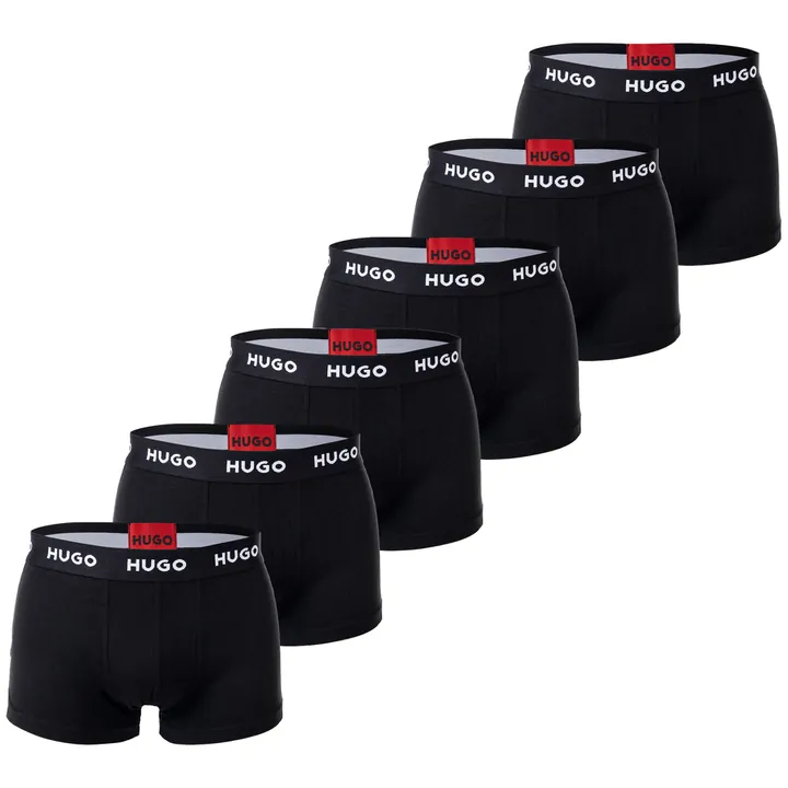 HUGO Calzoncillo boxer rojo / negro / blanco