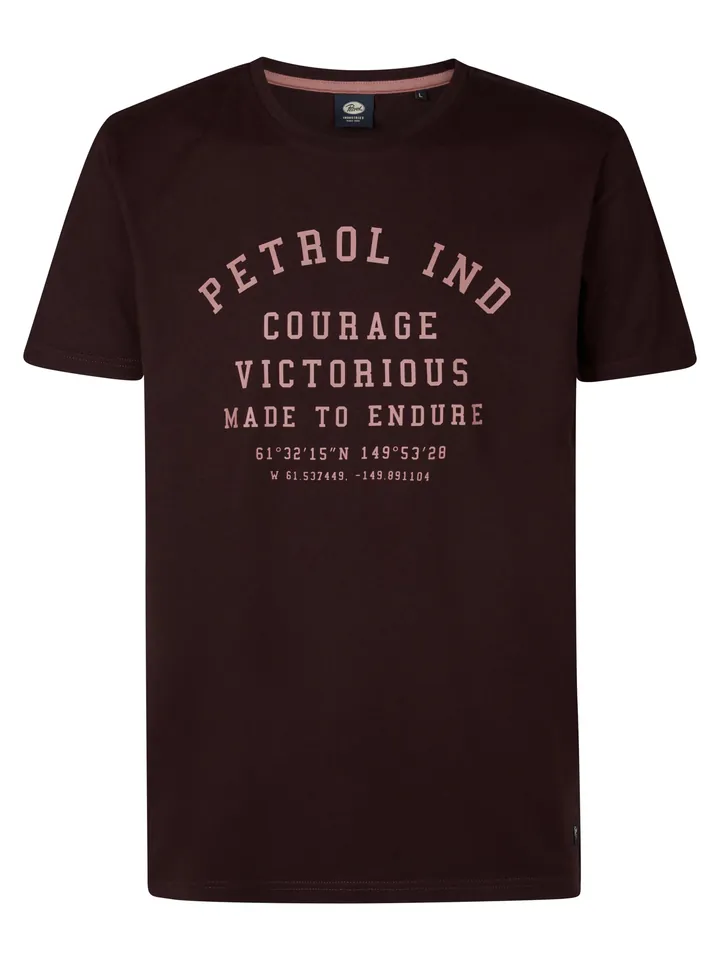 Petrol Industries Camiseta 'Castner'  rojo vino / rojo pastel