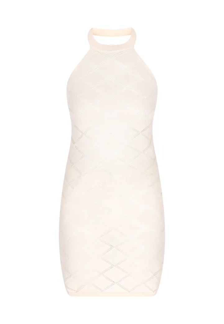 IZIA Vestido de punto 'Spring Summer' crema