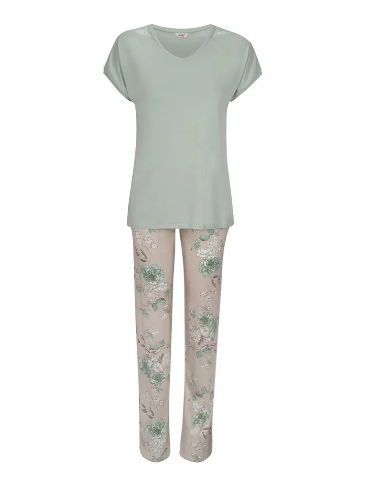 Goldenbay Pijama 'Scabiosa' verde