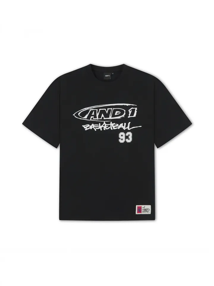 AND1 Camiseta negro / blanco