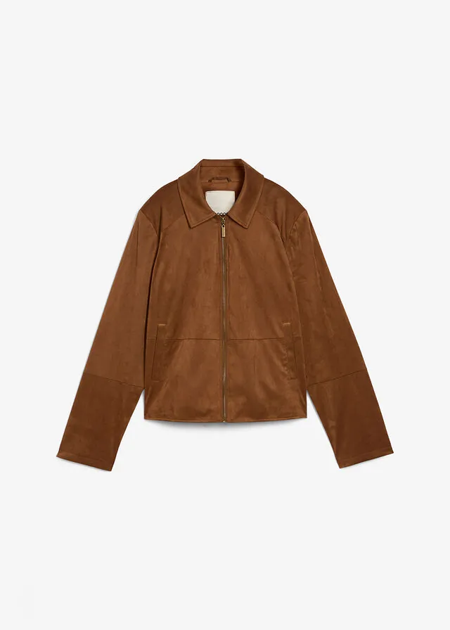 Chaqueta de ante sintético