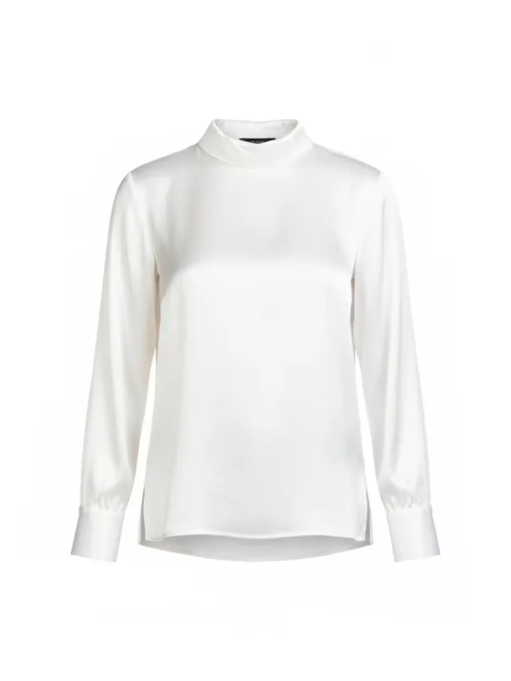 Posh Gear Blusa 'Seidenbluse Satinoseta'  blanco perla