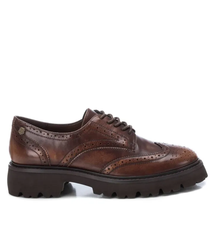 Carmela para mujer. 16195302-MARRON Mocasines de piel 161953 marrón (36), Plano, Ninguno, Casual