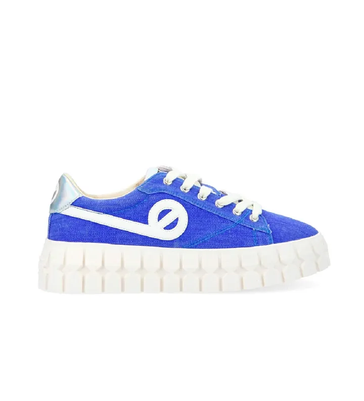 NO NAME para mujer. ONPLSU0 Zapatillas deportivas Play de lona reactiva al calor de los rayos del sol azul (36), Tela, Plano, Cordones, Casu