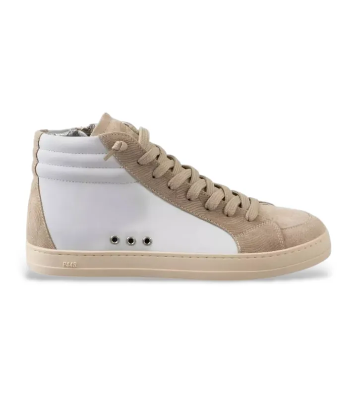 P448 para mujer. F25SKATE60 Zapatillas de piel Skate 60 blanco (36), Plano, Cremallera, Casual