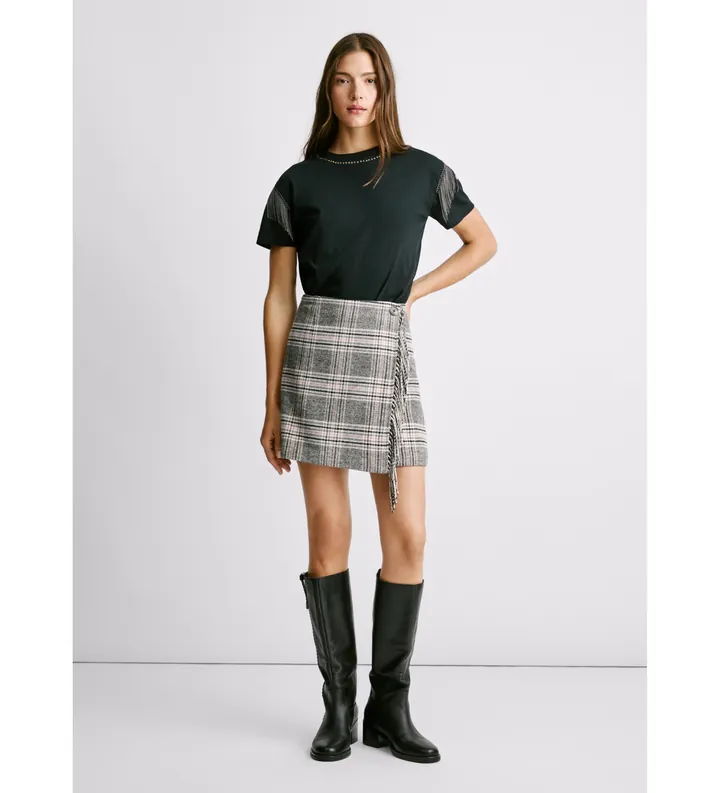 Pepe Jeans para mujer. PL9011872 Falda Talani gris (L), Casual, Poliéster