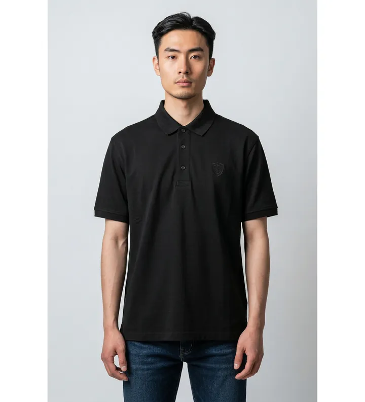 Blauer para hombre. 26SBLUT02298 Polo Albans negro (L), Casual, Algodón, Manga corta