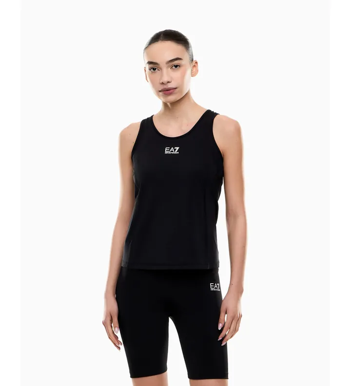 EA7 para mujer. 7W000929_AF14524 Top Ventus7 negro (XL), Casual, Deportivo, Poliamida, Sin mangas / Tirantes
