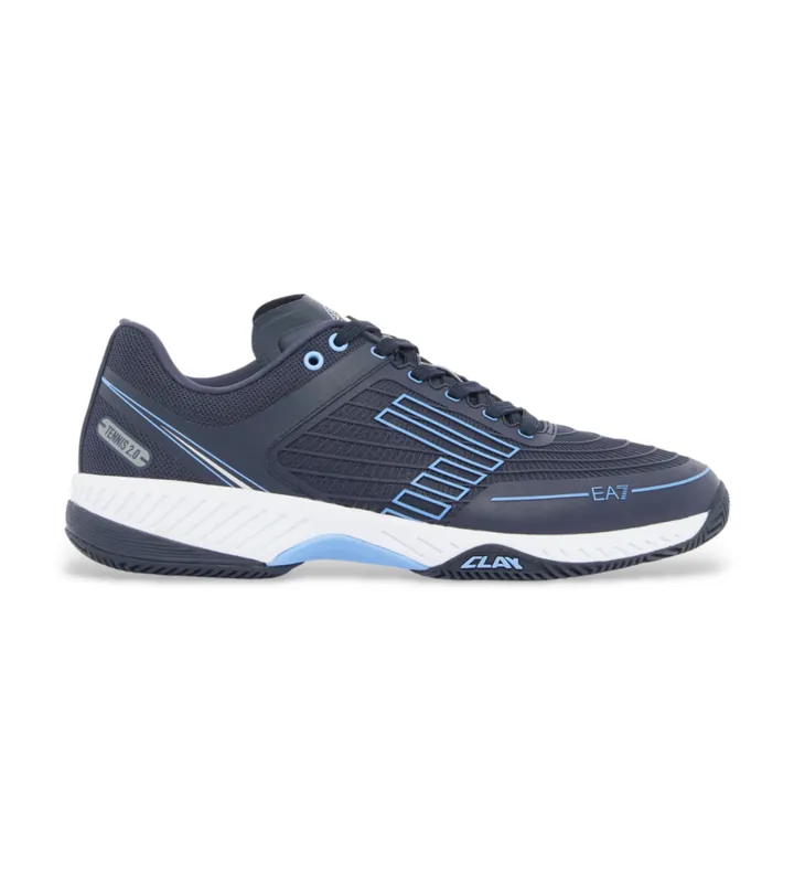 EA7 unisex. X8X242_XK438 Zapatillas Tennis Clay marino (35 1/3), Plano, Cordones, Casual, Deportivo, Tenis/Padel, Multideporte