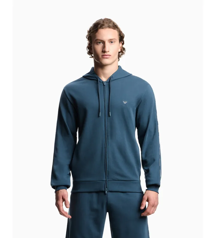 Emporio Armani para hombre. EM000653_AF18887 Sudadera Terry azul (L), Homewear, Algodón