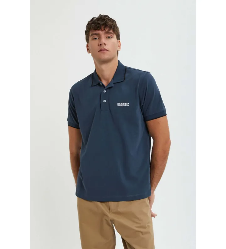 Baracuta para hombre. BRPOL0020UT2769 Polo Logo azul (L), Casual, Algodón, Manga corta
