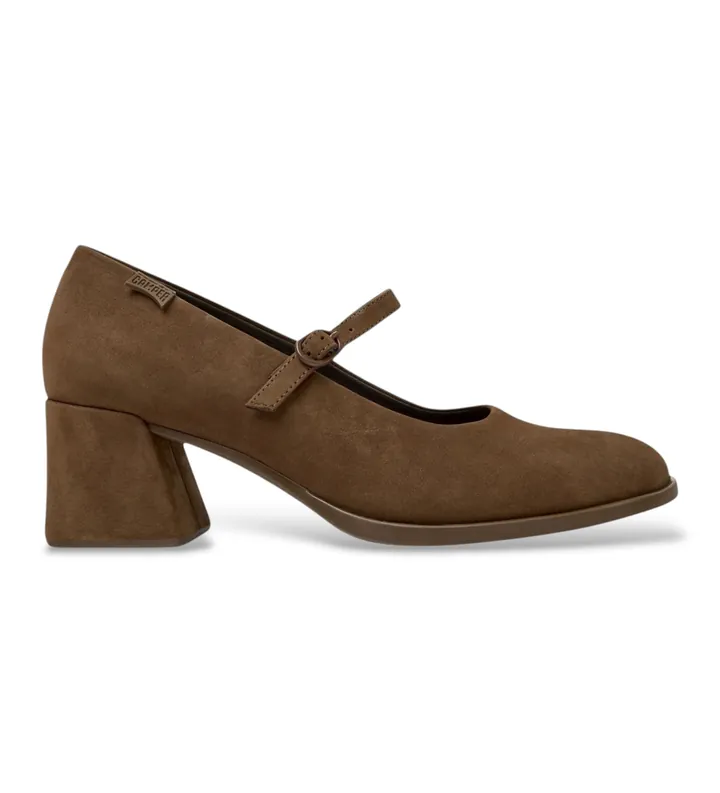 Camper para mujer. K201799-008 Zapatos de tacón de piel Kora marrón (36), 5 a 8cm, Ninguno, Clásico