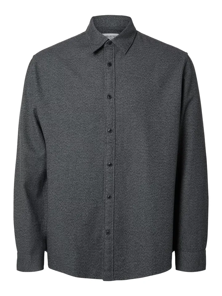 SELECTED Camisa 'Owen' gris oscuro