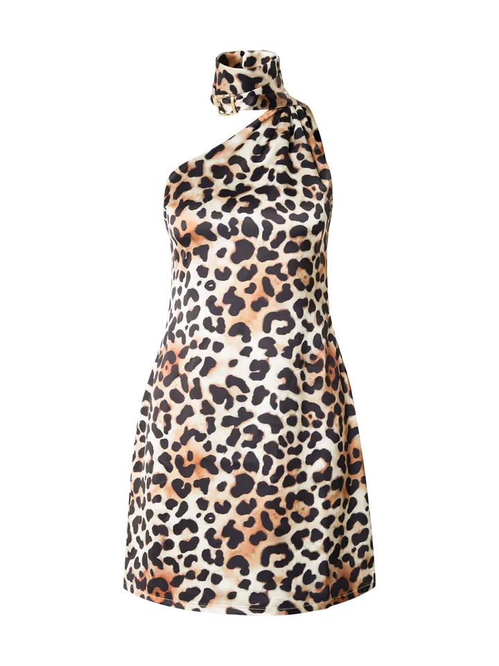 Hoermanseder Vestido crema / marrón claro / negro