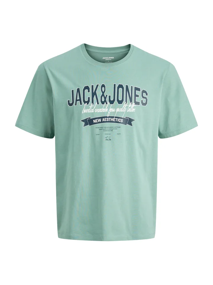 JACK & JONES Camiseta navy / turquesa / blanco