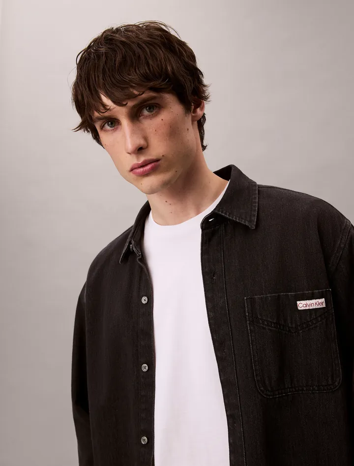 Calvin Klein Jeans Camisa negro denim