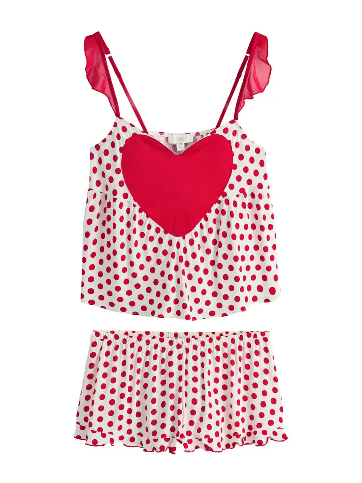 Rockett St George Pijama de pantalón corto rojo / blanco