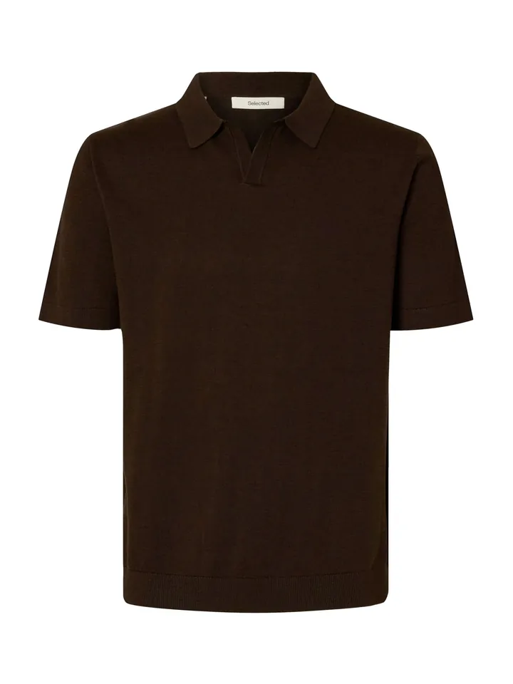 SELECTED Camiseta 'SLHMattis' marrón oscuro