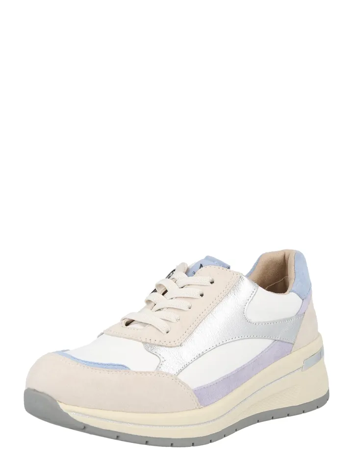 CAPRICE Zapatillas deportivas bajas crema / azul claro / plata / blanco