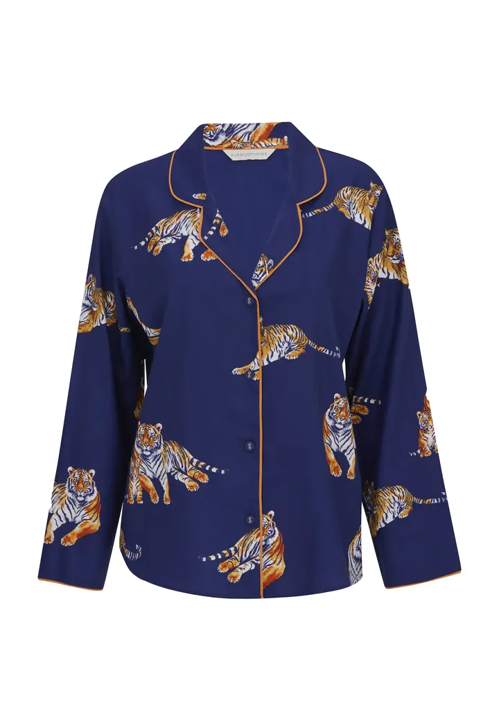 Cyberjammies Camiseta para dormir 'Indigo'  marino / naranja / blanco