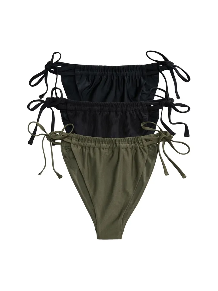 The Set Braga de bikini  caqui / negro