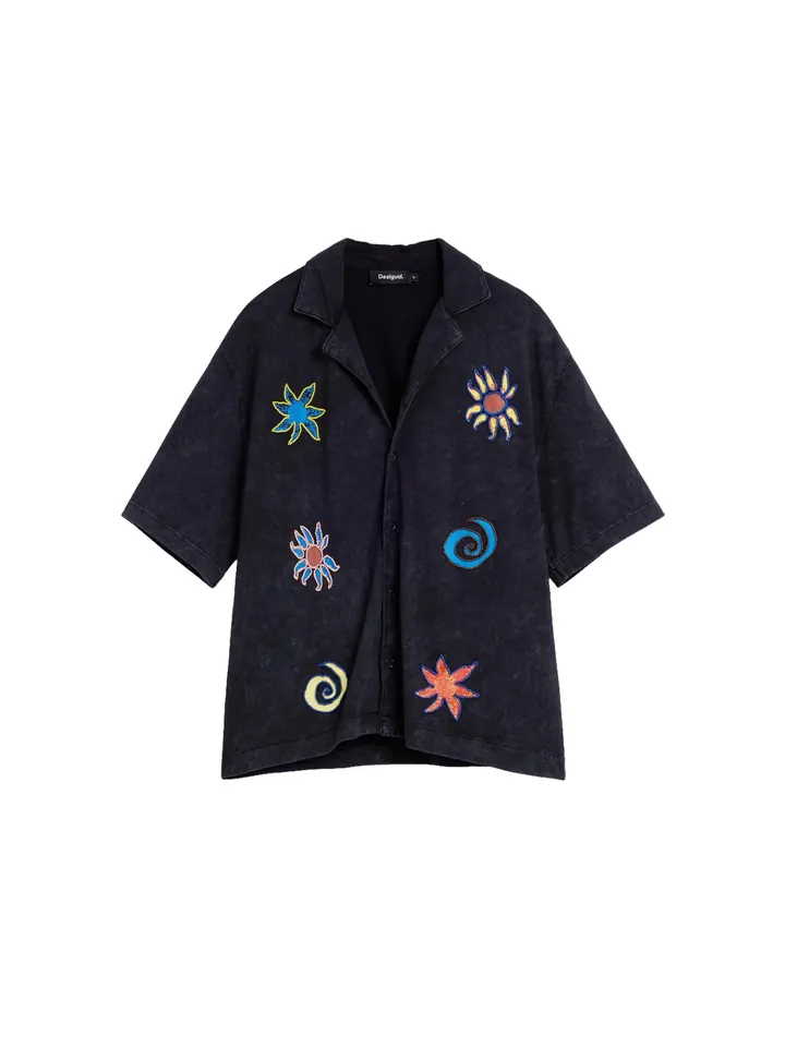 Desigual Camisa  navy / aqua / lila claro / naranja