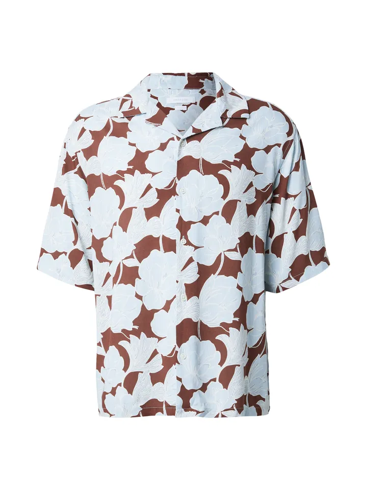 Only & Sons Camisa 'ONSELI'  azul pastel / marrón / offwhite