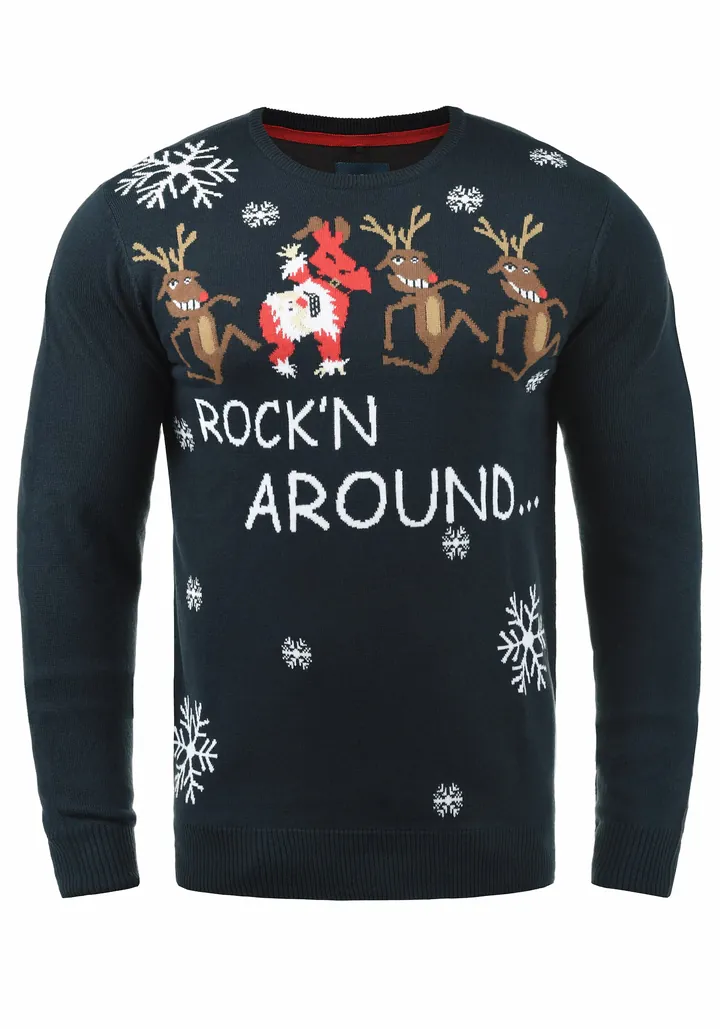 BLEND Jersey 'Rudolph'  azul / mezcla de colores