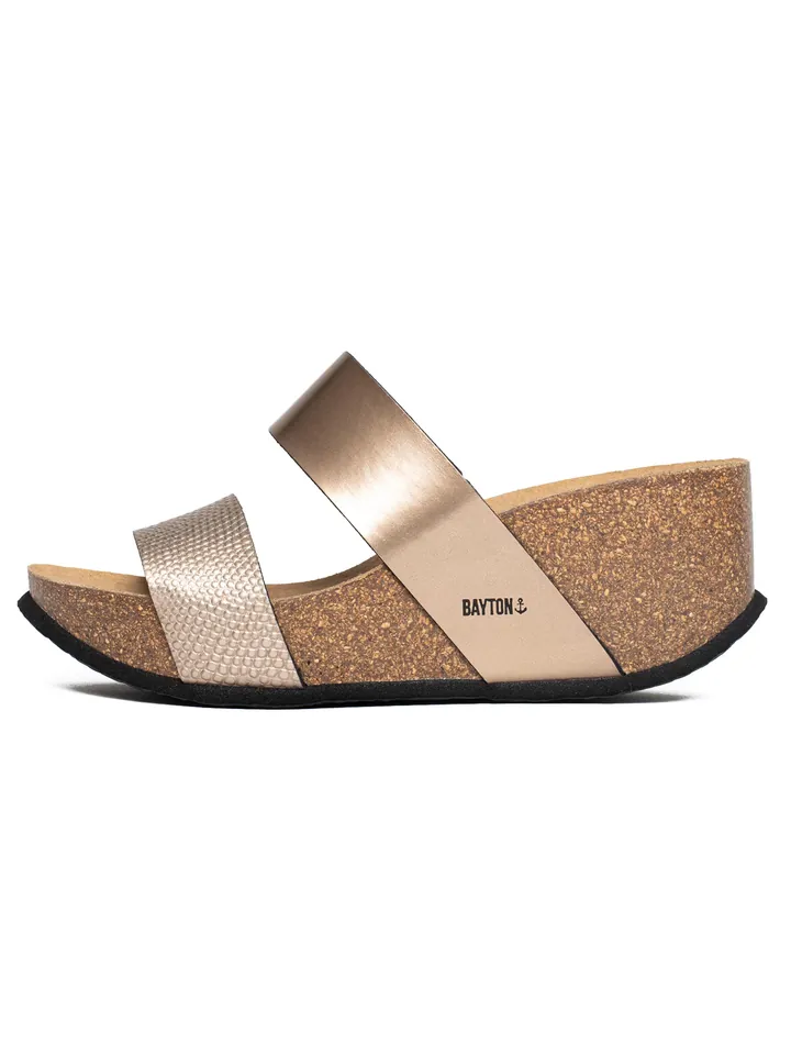 Bayton Zapatos abiertos 'Philomene'  marrón claro / negro