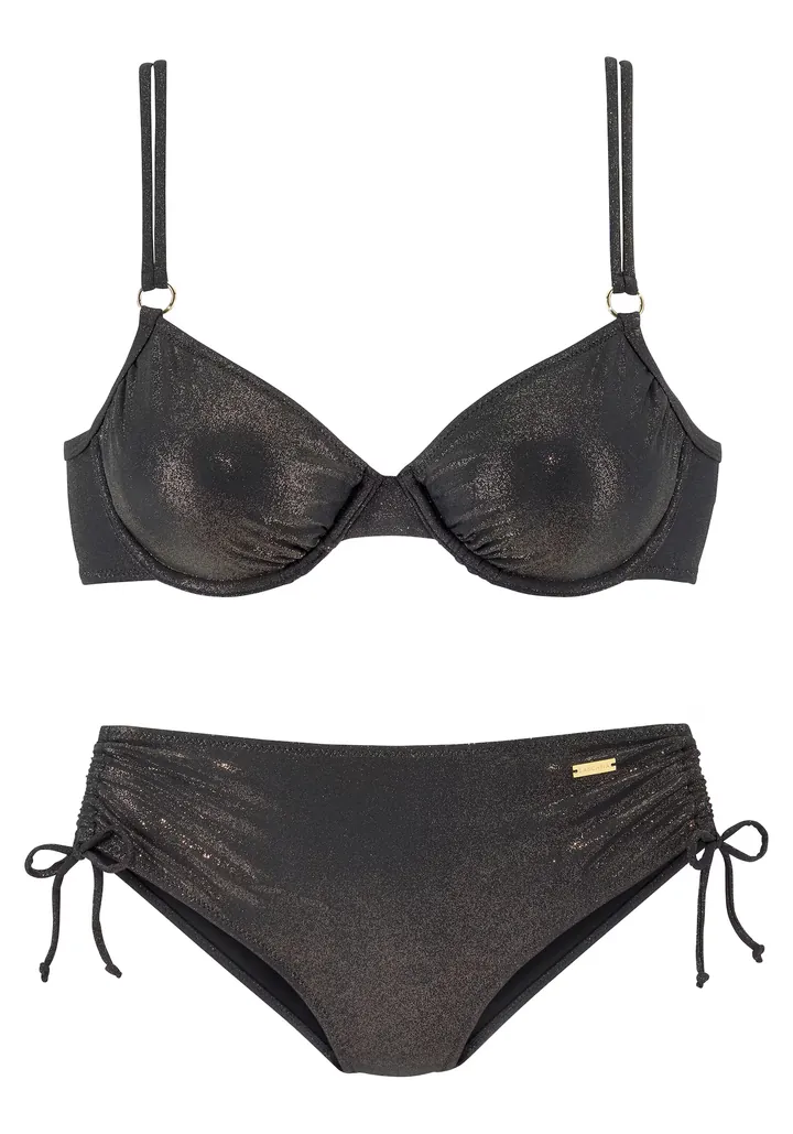 LASCANA Bikini oro / negro