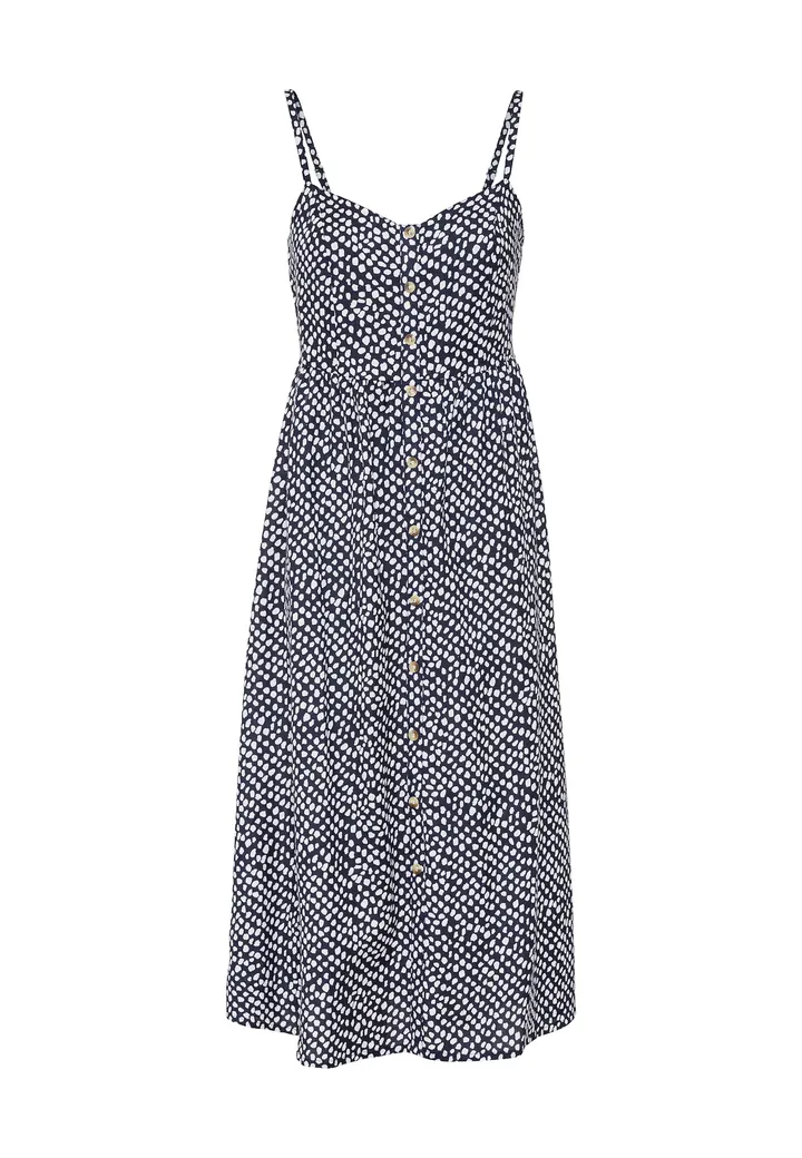 LASCANA Vestido de verano  navy / blanco