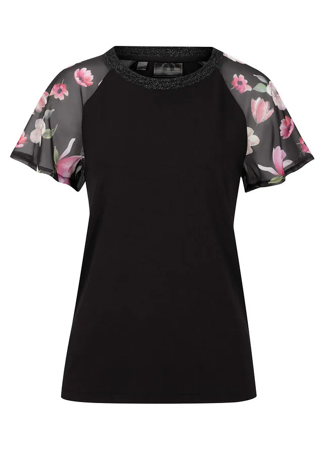 Camiseta con mangas de gasa